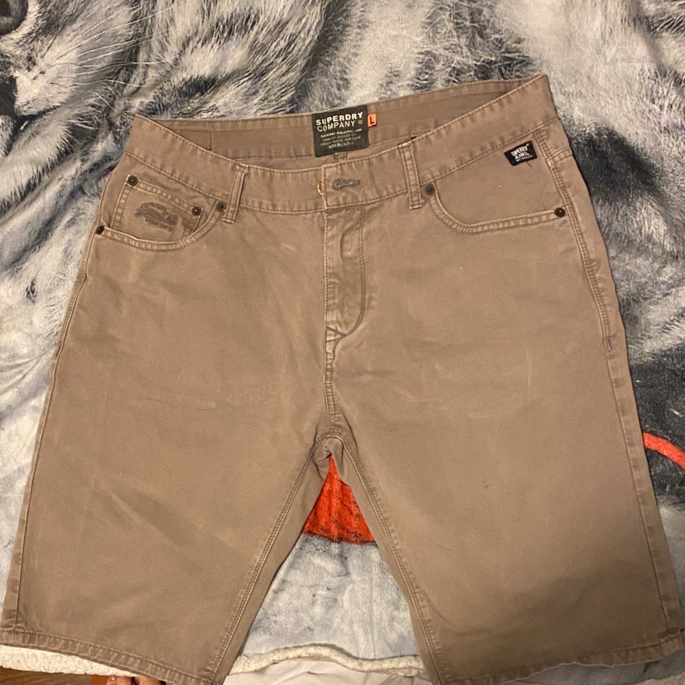 Superdry Men's Tan Flat Front Shorts